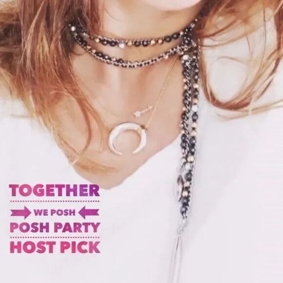 Stella & Dot Zoe Lariat Necklace – Gold Hematite Mix - Picture 9 of 12